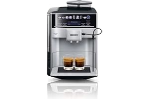 ‎SIEMENS Siemens Kaffeevollautomat EQ6 plus s300, Milchsystem, 11 Getränke, automatische Reinigung des Milchsystems, Keramikmahlwerk, großes Touchdisplay, Silber, TE653501DE