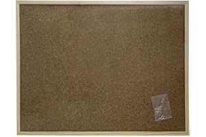 Oryx 3081180 Tableau d'affichage mural en liège 45 x 60 cm Cadre en bois avec 6 punaises.