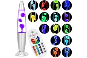 Besight Lavalampe mit 17 Farbwechsel und Fernbedienung, Lavalampen 34cm für Kinder und Erwachsene, Entspannende Stimmung LED Nachtlicht für Haus Schlafzimmer Büro, Geschenk für Valentinstag Geburtstag