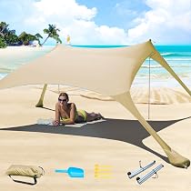 Tenda Spiaggia Outrav Pop-Up - Facile Montaggio, UPF 50+, Impermeabile, Verde, Per Famiglie - Foto 11
