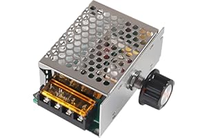 AITRIP 1 Pack 4000W AC 220V Régulateur de tension électronique de puissance élevée SCR Régulateur de gouverneur Régulateur de vitesse de thermostat de gradateur