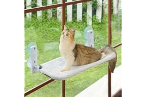 Duscdesp 50×30cm Foldable Cat Hammock Window Bed with Powerful Suction,Washable Cat Radiator Bed,Doublesided Material Window Perch Suitable for Winter Summer