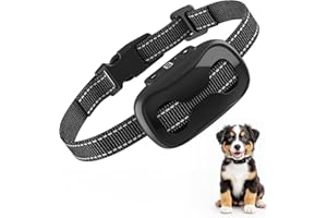 PcEoTllar Anti Bark Collars for Dogs – Bark Collar with Sensitivity Display – Barking Collar with Humane Vibration & Sound Modes – Adjustable for Small Medium Large Dogs, Black