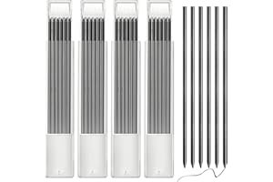 Redamancy Recharges de Crayons de Charpentier, 24pcs 2.8mm Recharge de Crayon Crayon de Charpentier, Recharges de Crayons de Charpentier Solides, Mines de Crayon Noir pour Dessin D'architecte, 24ZHSX