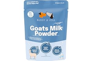 Buddy & Lola Goats Milk Powder for Dogs & Cats | Digestive Dog Health | Low Lactose Formula for Dog & Puppy | Perfect for Hydration | Suitable for Puppies & Dogs of all ages | Nutrient Rich