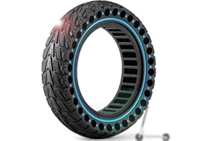 Monuary 1PCS Ruote 10x2.50-6.5 Monopattino Elettrico, Pneumatici 60/70-6.5 Monopattino Gomma Piene, Pneumatico 10x2.5, Compatibili con Ninebot G30/G30D/G30LP/G30D/Max G30/G30 2