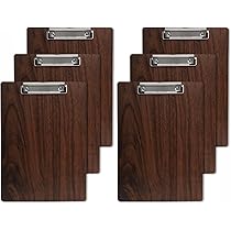 Portablocco In Legno A5 - Set Da 12 Pezzi Con Clip Metallica - Foto 5