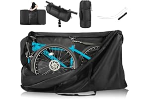 SRIMMIT Składana torba podróżna na rower, Czarny, 55.1*31.4*11 inch(140cm x 80cm x 28cm), Wielofunkcyjna torba rowerowa