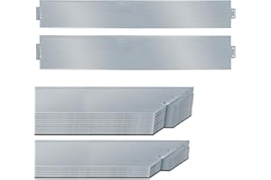 Daromigo Bordure de pelouse en métal 30 m - 15 cm - En métal galvanisé - Réglable - Flexible - Pour plantes de jardin - Fleurs