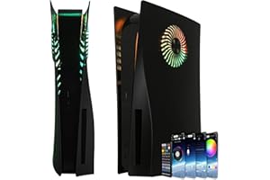 Façade pour P5 avec bande lumineuse RGB et filtre à poussière DOBEWINGDELOU 400+ Effets Anneau lumineux LED pour Disc Edition DIY Kit de décoration Accessoires Noir