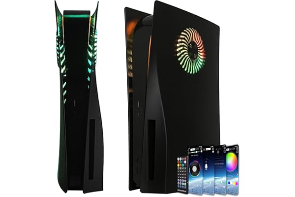 Façade pour P5 avec bande lumineuse RGB et filtre à poussière DOBEWINGDELOU 400+ Effets Anneau lumineux LED pour Disc Edition DIY Kit de décoration Accessoires Noir