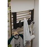 Risingmaber Siyah Havlupan Askısı Banyo Petek Askısı ve Havlu Askılığı, Banyo Peteği Askılığı MT104S