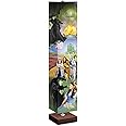 The Bradford Exchange The Wizard of OZ Floor Lamp – A Unique and Officially Licensed 5 Foot Tall Floor lamp with The Wizard of OZ Art on The 4-Sided Fabric Shade. Wood-Tone Base