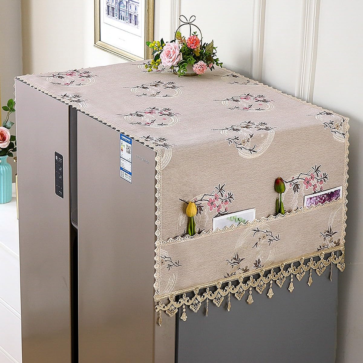 Wolpin Fridge Cover Review: Top Double Door Cloth with Utility Pockets