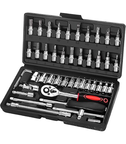 40 tlg. Profi Steckschlüsselsatz 1/4 CrV Knarrenkasten Ratschenkasten [43.SN-14-20] - 49.45Euro