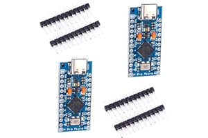 iHaospace Lot de 2 microcontrôleurs Pro Micro USB C ATMEGA32U4 5 V 16 MHz ATMEGA 32U4 compatibles avec Arduino Pro Micro