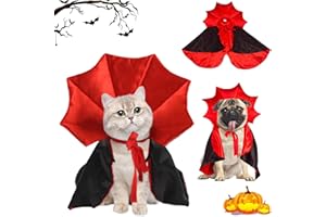BUKYCAT Cane Gatto Vampiro Costumi, Vestiti Gatto Halloween, Animali Domestici Gatto Mantello, Cane Gatto Vampiro Costumi per Animali Domestici, Cani, Gatti, Puntelli Cosplay Decorazione di Halloween