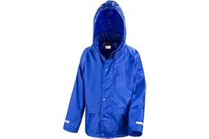 RAINSUIT SHOP Kids Waterproof Rain Jacket In Black, Pink, Red or Royal Blue Childs Childrens Boys Girls
