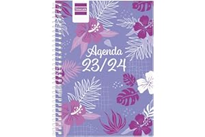 Finocam - Agenda Cool 2023 2024 Semana Vista Horizontal Septiembre 2023 - Junio 2024 (curso lectivo) + Julio y Agosto resumidos Selva Español