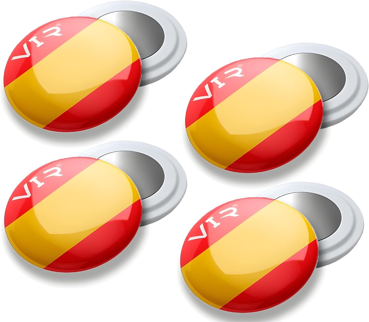 VERY IMPORTANT RUNNER - Portadorsal Imán Running - Pack 4 Imanes Dorsales Running y Triatlón, Sujeta Dorsales Alta Resistencia, Accesorios Runners Diseño Bandera España