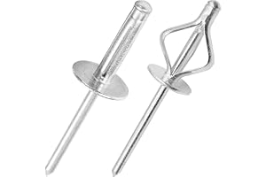 Trippelexpanderande aluminiumblindnitar - sortiment av glödlampnitar för plast eller mjuka material (silver, Ø4,8 x 18 x 16 mm - 50 stycken)