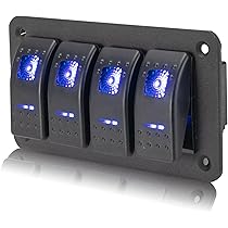 Schakelpaneel, 12 V/24 V, 8 versnellingen, led-schakelpaneel, schakelaar, tuimelschakelaar, schakelpaneel voor maritieme boten, campers, voertuigen, vrachtwagens
