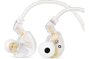 Linsoul TANGZU WAN’er S.G HiFi 10mm Dynamic Driver Pet Diaphragm in-Ear Earphone with Ergonomic Shape, Detachable 2Pin OFC Braided Cable for Audiophile Musician DJ Stage (3.5mm, Wan'er S.G, White)