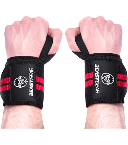 Bandages Poignet Haltérophilie TAVIEW | Soutien Robust | Crossfit, Musculation | 55.9cm Long