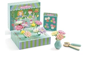 DJECO- Imitación La Floristería de Rose & Florian Flower Kits de prensado de Flores para niños, Multicolor (35501)
