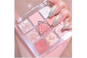ASHOPFUN Eyeshadow Palette Makeup-Matte Shimmer 9 Colors-Highly Pigmented-Waterproof Long Lasting Pigmented Eyeshadow Powder Cosmetics. (Pink)