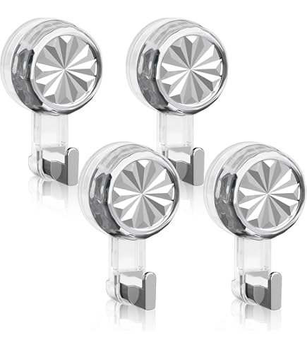 4 Stück Saugnapf Haken Extra Stark - Edelstahl Handtuchhalter Ohne Bohren Gold