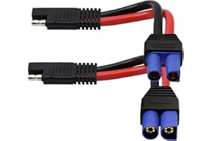 GINTOOYUN Cavo da EC5 a SAE, spina EC5 F/M a connettore SAE, cavo di alimentazione automobilistico 10AWG per batterie per pannelli solari per auto