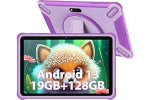 YOTOPT Tablet per bambini 10 pollici, Tablet in offerta Android 13, 19GB RAM 128GB ROM (SD espandibile), controllo genitori, schermo IPS, 6580mAh, WiFi, Bluetooth, Tablet educativo (pink)