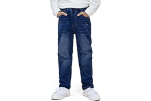NATUST Boys Relaxed Straight-Cut Jeans