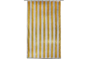 Russo Tessuti Telo Tenda da Sole FASCIATA Pannello Parasole Gazebo Varie Misure-Giallo-150x250 cm