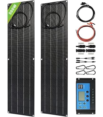 400W Flexibel etfe Zonnepaneel Kit ETFE 4st 100W Flexibel Zonnepaneel kit 40A zonnelaadregelaar voor camper, kamperen, boot