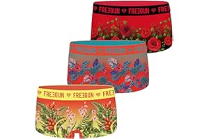 FREEGUN Lot de 3 Boxers Shorties Fille