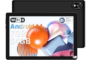 DOOGEE U9 Tablet 10 Pollici 7GB RAM + 64GB ROM, WiFi 6 Tablet Android 14, 10.1” 1280 * 800 HD+ IPS Tablet PC, Tablet in Offerta Bluetooth 5.0/5060mAh/1TB TF/OTG/Tipo C/3.5mm Headphone Jack, Nero