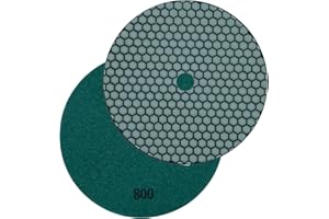 Cuscinetto abrasivo diamantato professionale smerigliatura a secco di EDW I Ø 125 mm I gr 800 I Supporto in velcro I per pietra naturale e artificiale, granito, marmo, vetro, ceramica, piastrelle