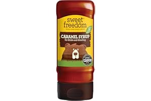 Sweet Freedom Caramel Syrup - 350 g | Natural Great Taste With Sweetness Derived from Fruit | Ideal for Coffee, Baking & Dessert | No Preservatives or Allergens | Vegan | Only 13 Kcal Per Teaspoon