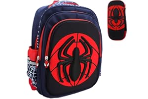 Firecos Zaino per Ragazzi con Astuccio per Matite Zaino da Scuola 3D Zaino per Bambini Studenti Zaino di Grande Capacità per Viaggio Regalo Compleanno per Ragazzo