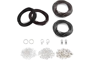 HUDIEPAN 10 m x 2 mm Cordino Collana Nero, Nero Cerato Cavo Della Collana, Cordoncino per Collane Cerato, Filo Cotone Cerato Cordoncino Cordino, Cordoncino in Vera Pelle, per Gioielli Fai da te Bracciale