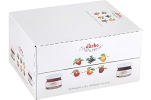 D'ARBO Darbo Kirsch confetture Extra in Mini-Vetro, Pane da Spalla, marmellata, per ristoranti, Hotel, Ufficio, Mensa, 60 Pezzi da 28 g