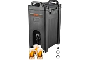 VEVOR Distributeur de Boissons Isotherme 19 L Distributeur d’Eau Chaude et Froide Non Électrique Conservation 10 H Conteneur Isotherme avec Robinet Portable LDPE Alimentaire pour Camping Restauration