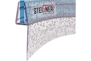 STEIGNER Joint de douche pour paroi en verre, 70cm, vitre 6/7/8mm, joint d'étanchéité PVC courbé pour les cabines de douche arrondies, UK05