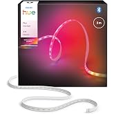 Philips Hue Flux 3 m LED ışık şeridi, 1200 lm, canlı renkler, esnek i&ccedil; aydınlatma, Chromasync renk karışımı, RGBWWIC, kesileb
