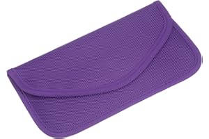 sourcing map Faraday Tasche RFID Signal Abschirmung Beutel Brieftasche 7.87" Strahlenschutz Trackingschutz Diebstahlschutz Spionageschutz für Handy und Schlüsselanhänger Violett