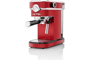 ‎ETA ETA Storio Portafilter I Red I Espresso Machine I Milk Foam Nozzle I 20 Bar I 750 ml Water Tank I 1350 Watt