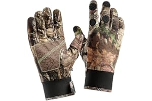 Taeku Camouflage Handschuhe, Leichte Vollfinger Jagdhandschuhe Zubehör Anti-Rutsch Tarnhandschuhe Angelhandschuhe für den Außenbereich