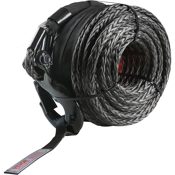 10mm X 28m UHMWPE Synthetisch Lier Touw - 9299 Kg Sterkte Met Beschermhoezen Voor ATV, Truck & Boot